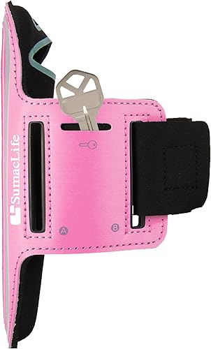 Miniatura 3 de Brazalete deportivo para correr para iPhone 12 Mini, SE 2 2020, 8, iPod Touch 7, 6 y 5 generación (rosa reflectante)