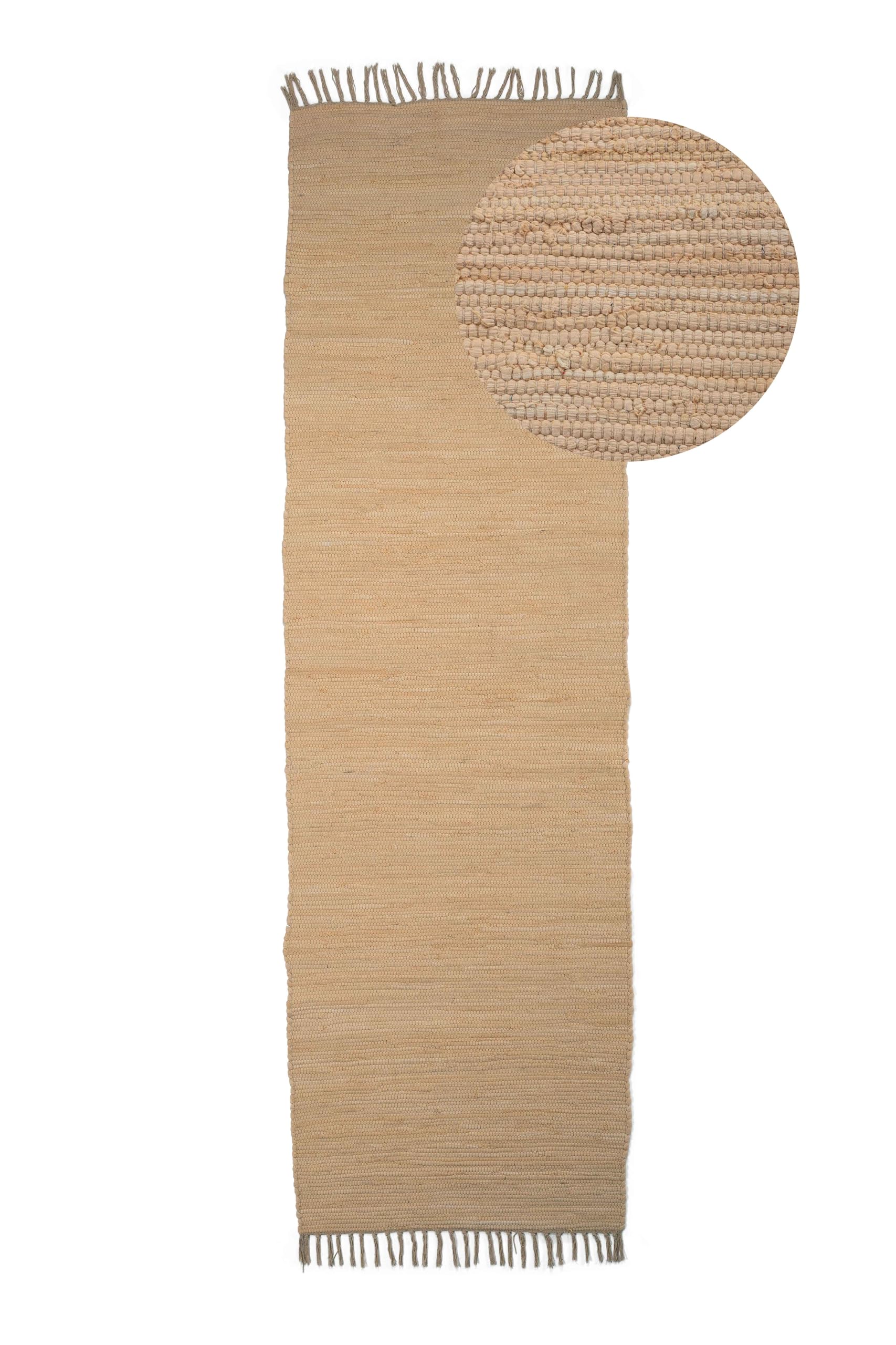 Tapis moderne de salon et chambre beige 60x180 cm effet Kilim Chindi