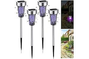 4 Pack Solar Bug Zapper Outdoor Skeeter Hawk Mosquito Waterproof LED Light Mosquito Repellent