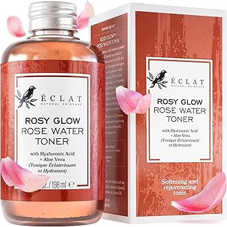 Rose Water Toner – Hydrating Toner for Face - Rosewater with Hyaluronic Acid & Aloe Vera - Alcohol Free & Skin Soothing Formula - Rejuvenating & Calming Facial Skin Care