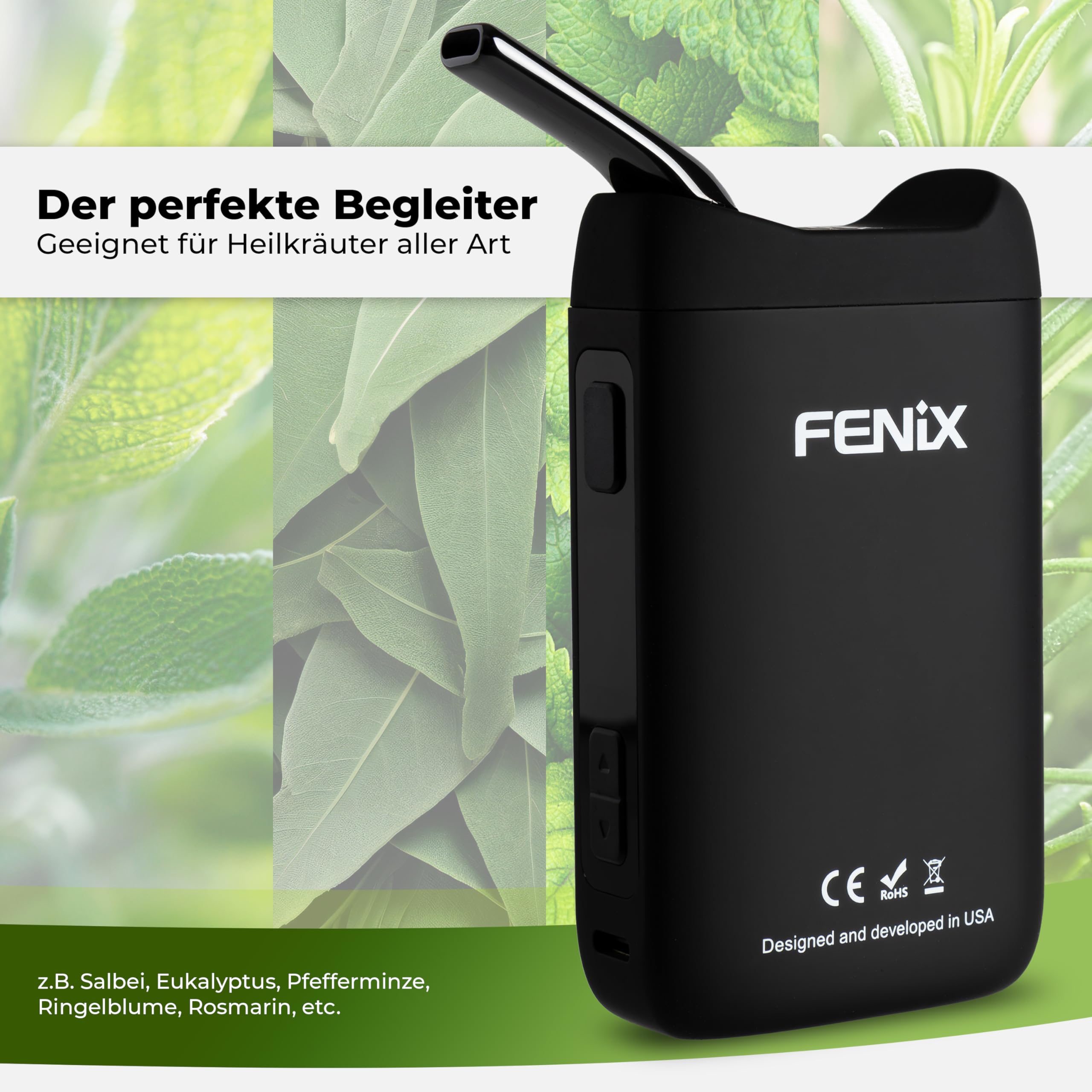 FENiX NEO Premium Vaporizer für Kräuter & Extrakte | 100% Konvektion | USB-C | Titankammer | 120 - 221 °C | Keramik-Kühlpfad | patentierte Kühlung | Keramik-Mundstück