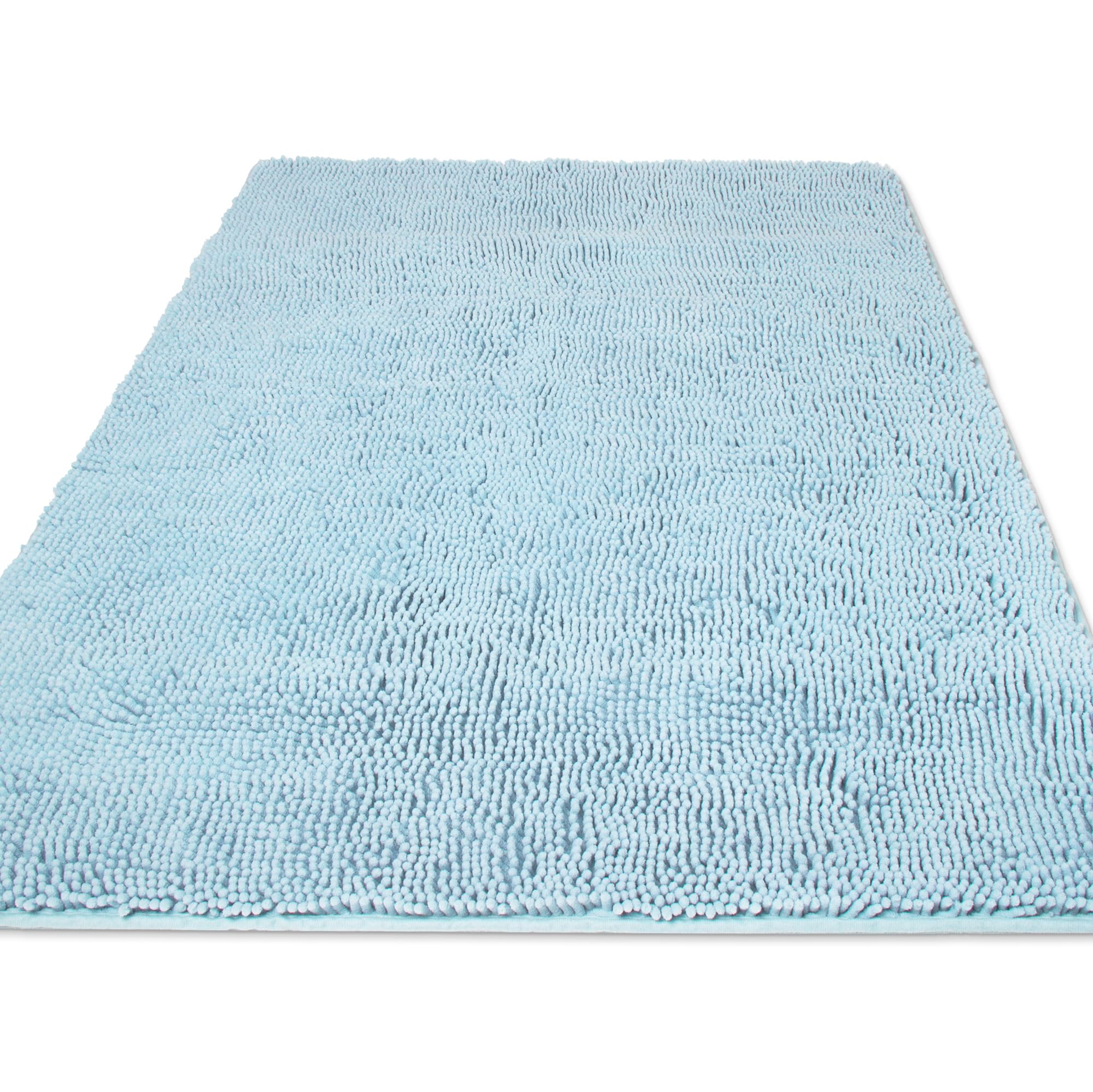Yeaban Large Bathroom Rug 36"x60" – Thick Chenille Long Bath Mat | Absorbent and Washable Extra Large Bath Rug Non-Slip, Soft Rug for Bathroom, Shower, Living Room,Bedroom(Baby Blue) — image 1