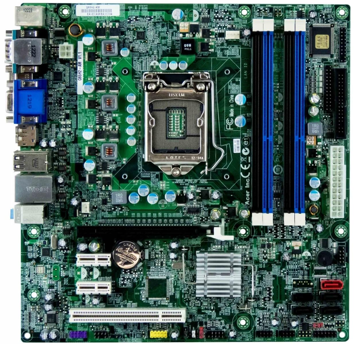 Generic Q67H2-AM Motherboard Rear I/O Ports