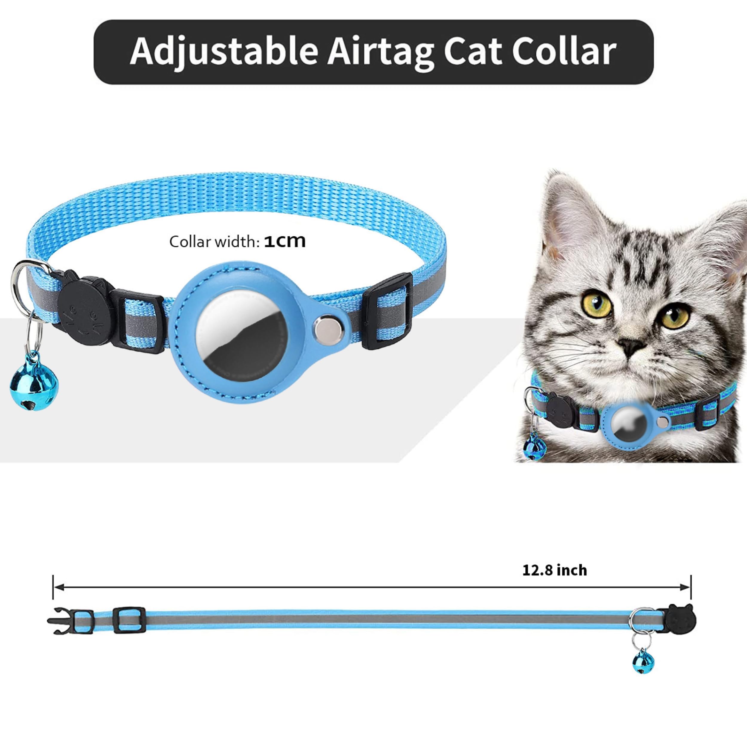 Amazon.co.jp: Airtag 猫首輪、AirTagホルダーとベル付きストレッチ