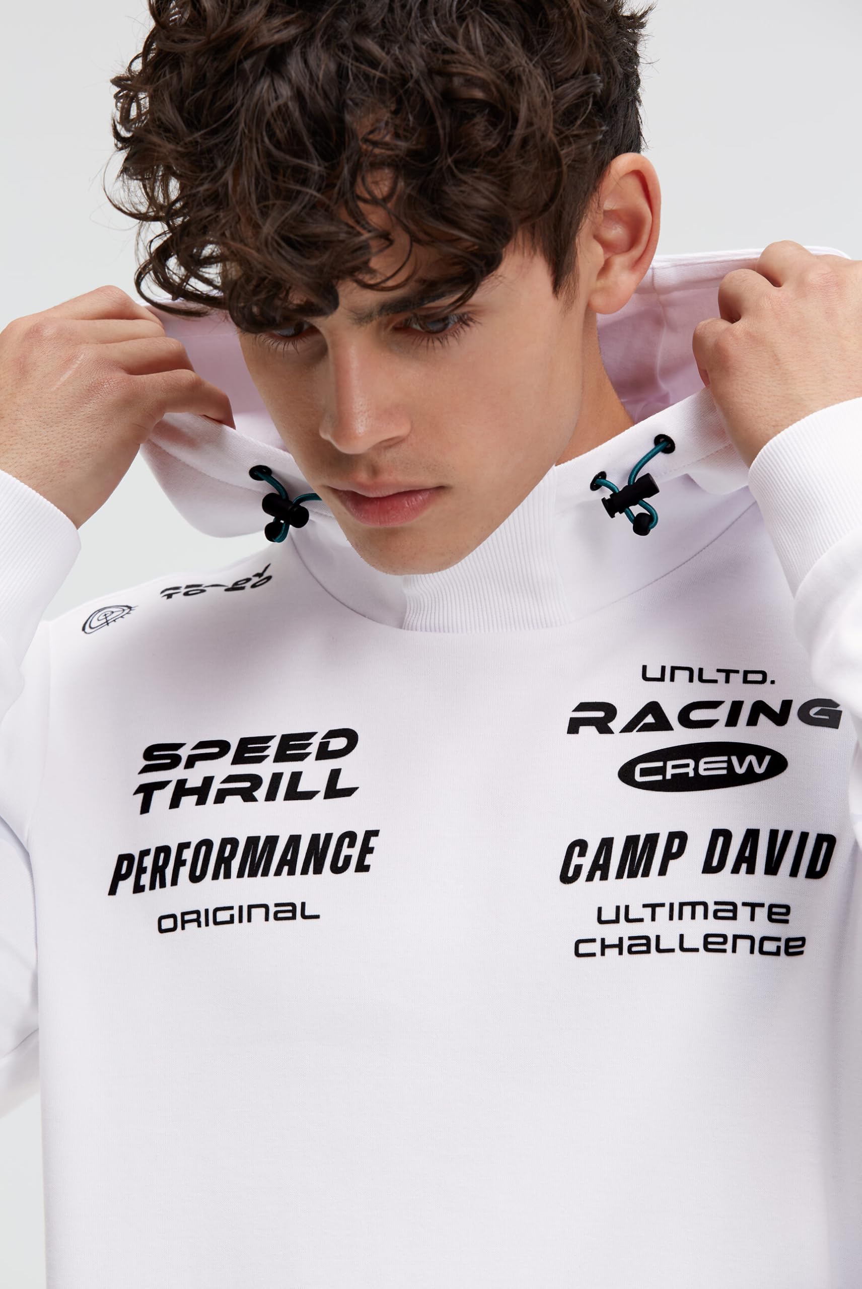 Camp David Herren Hoodie aus Interlock mit Rubber Artworks