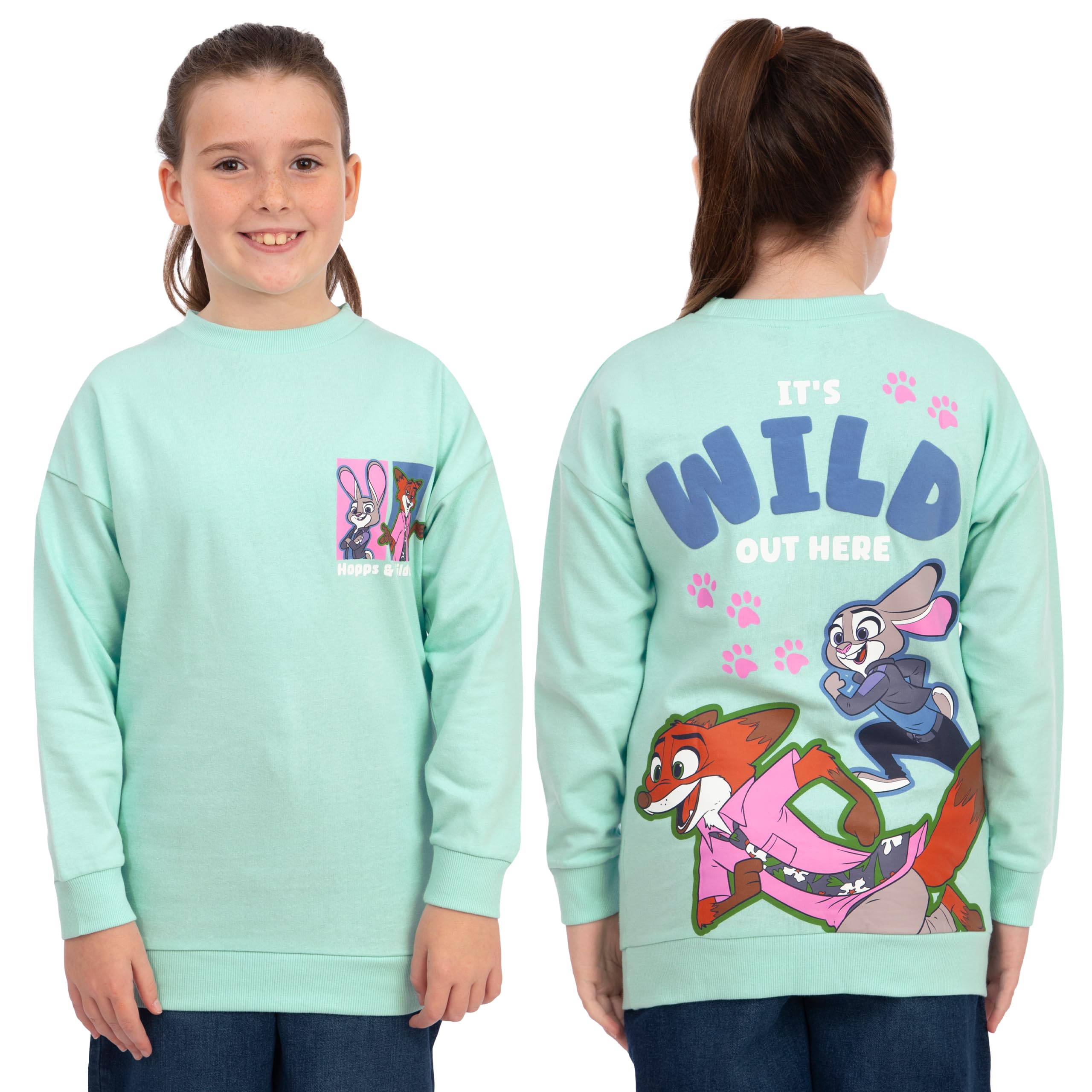 Disney Sudadera Niña Zootropolis, Jersey Niña De Nick Wilde Y Judy Hopps, Sudadera Chica De Algodón, Sudaderas Manga Larga De Zootopia