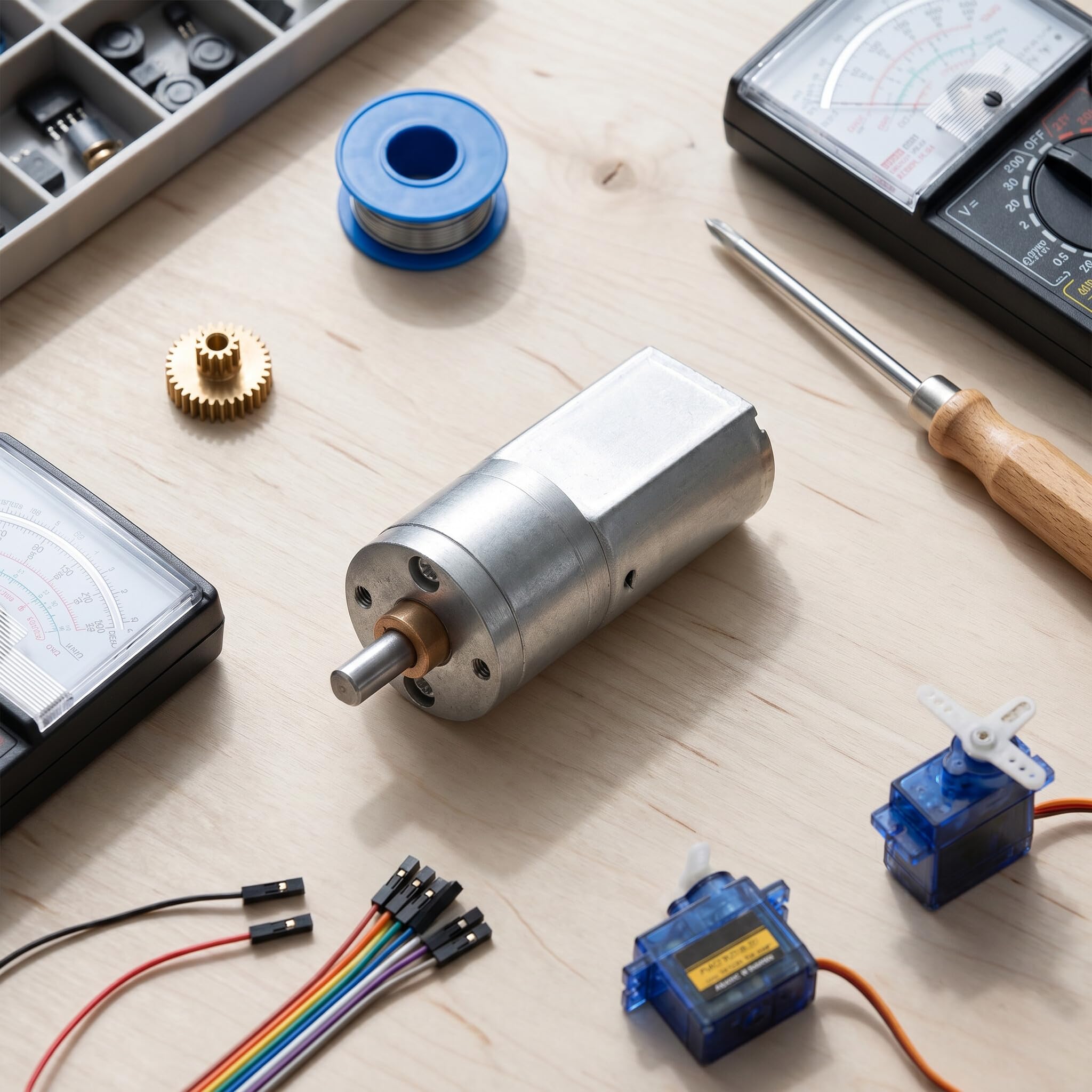 motoriduttore 12v 200 rpm, Motore di riduzione della velocità di coppia elevata, motoriduttore elettrico 12V DC 12V per motore fai te modello (12V 200RPM)