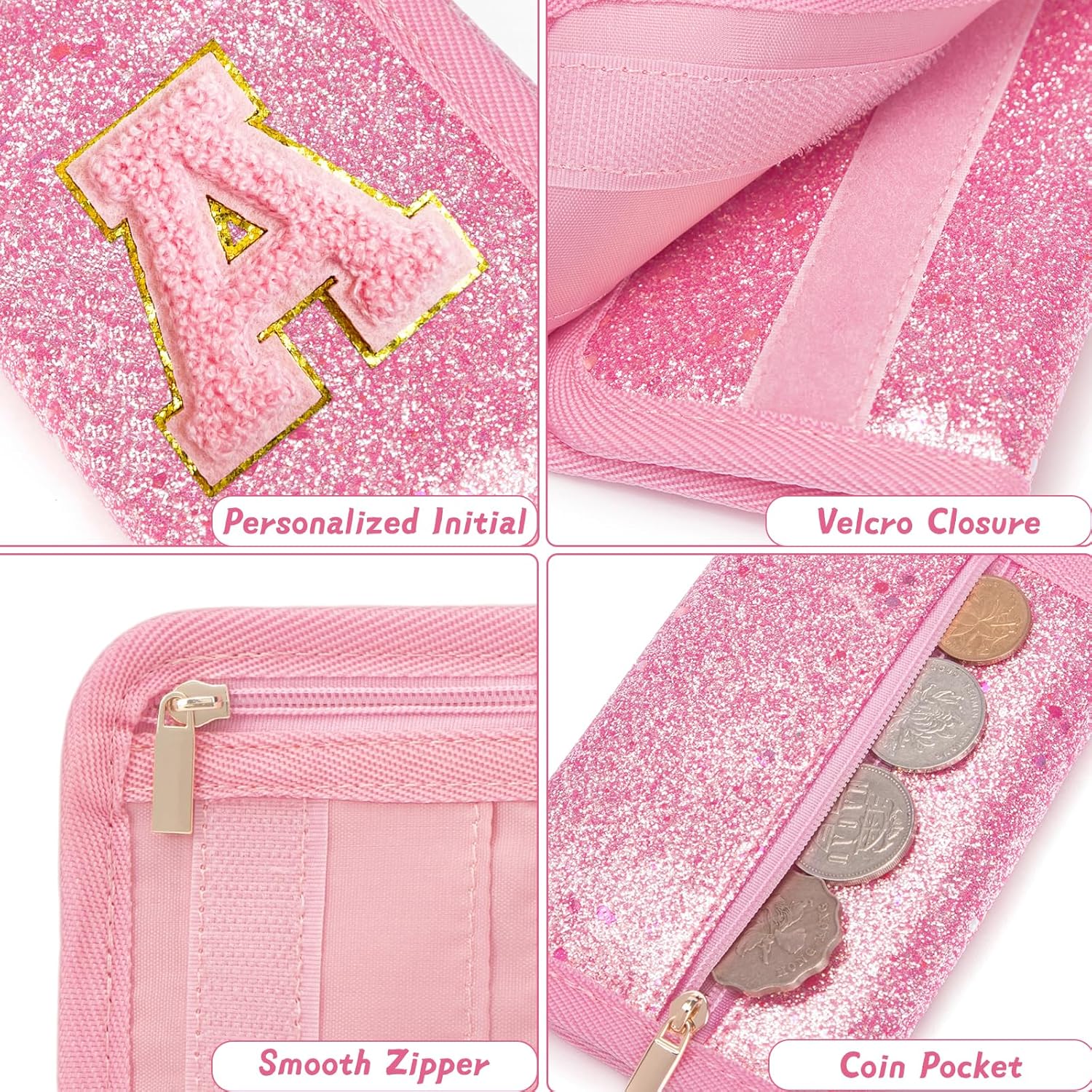 Kids Wallet for Girl Birthday Gifts for Girls Small Girls Wallet for Kids with Coin Pocket Toddler Girl Gifts Stuff (A, Pink) - Image 5