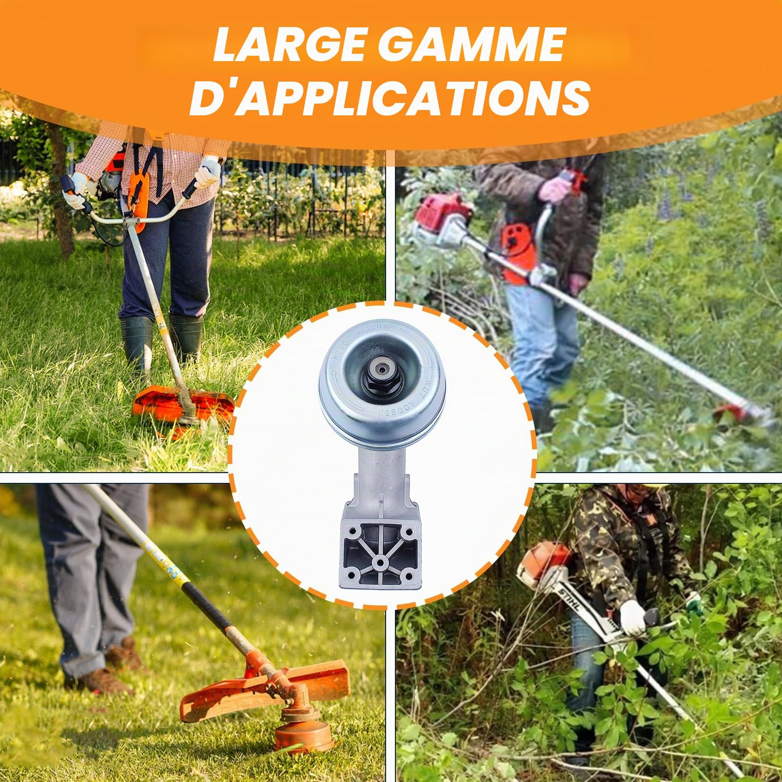 Boîte Tête d'Engrenage Débroussailleuse Vitesse Tondeuse pour STIHL FS120 FS130 FS200 FS250 FS90 FS100 FR130 FR220 FR350 FR450 FR480 FT100 Remplacer 4137 640 0100 4130 641 0300