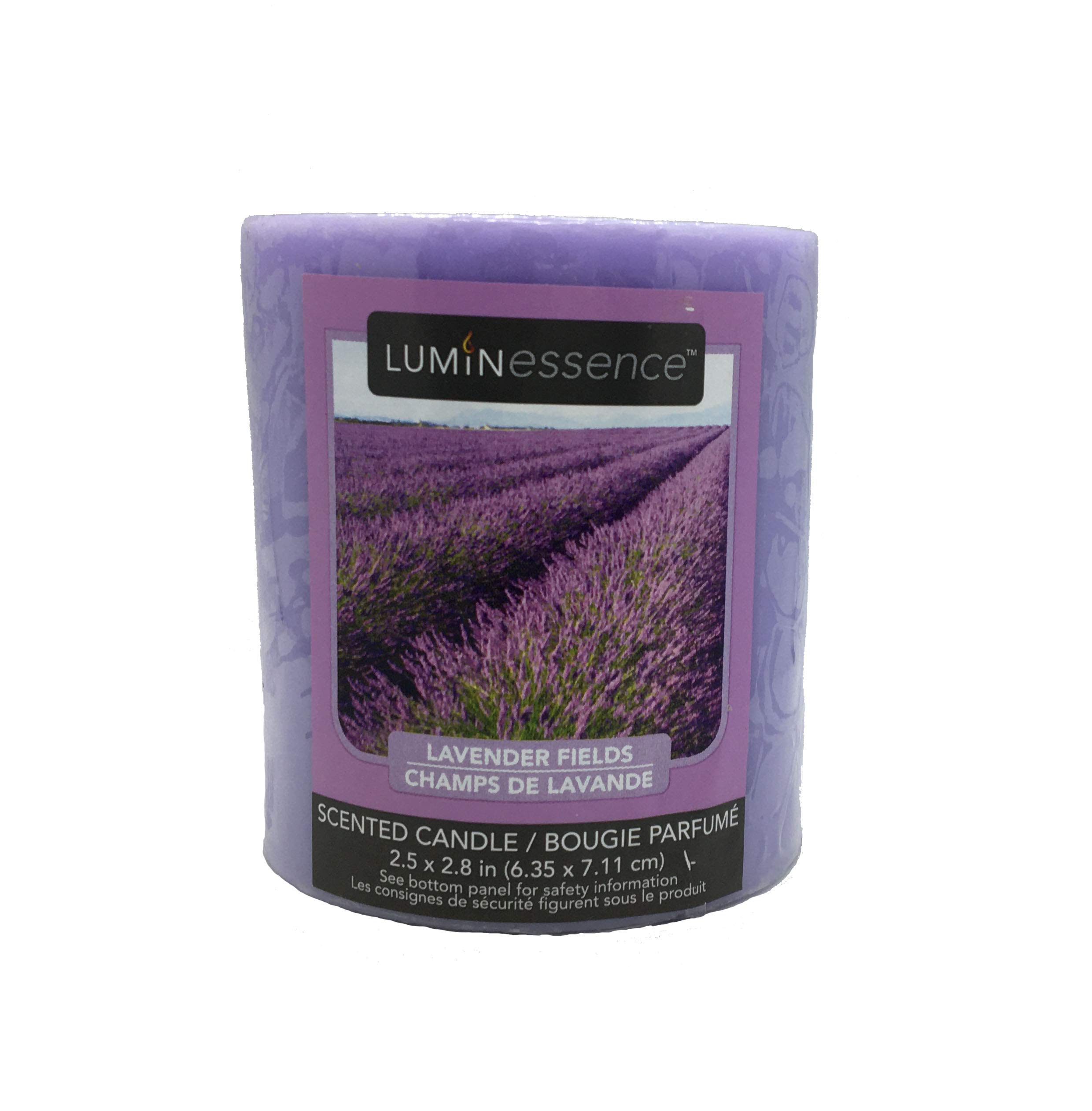 LuminessenceLavender Fields Scented Pillar Candle