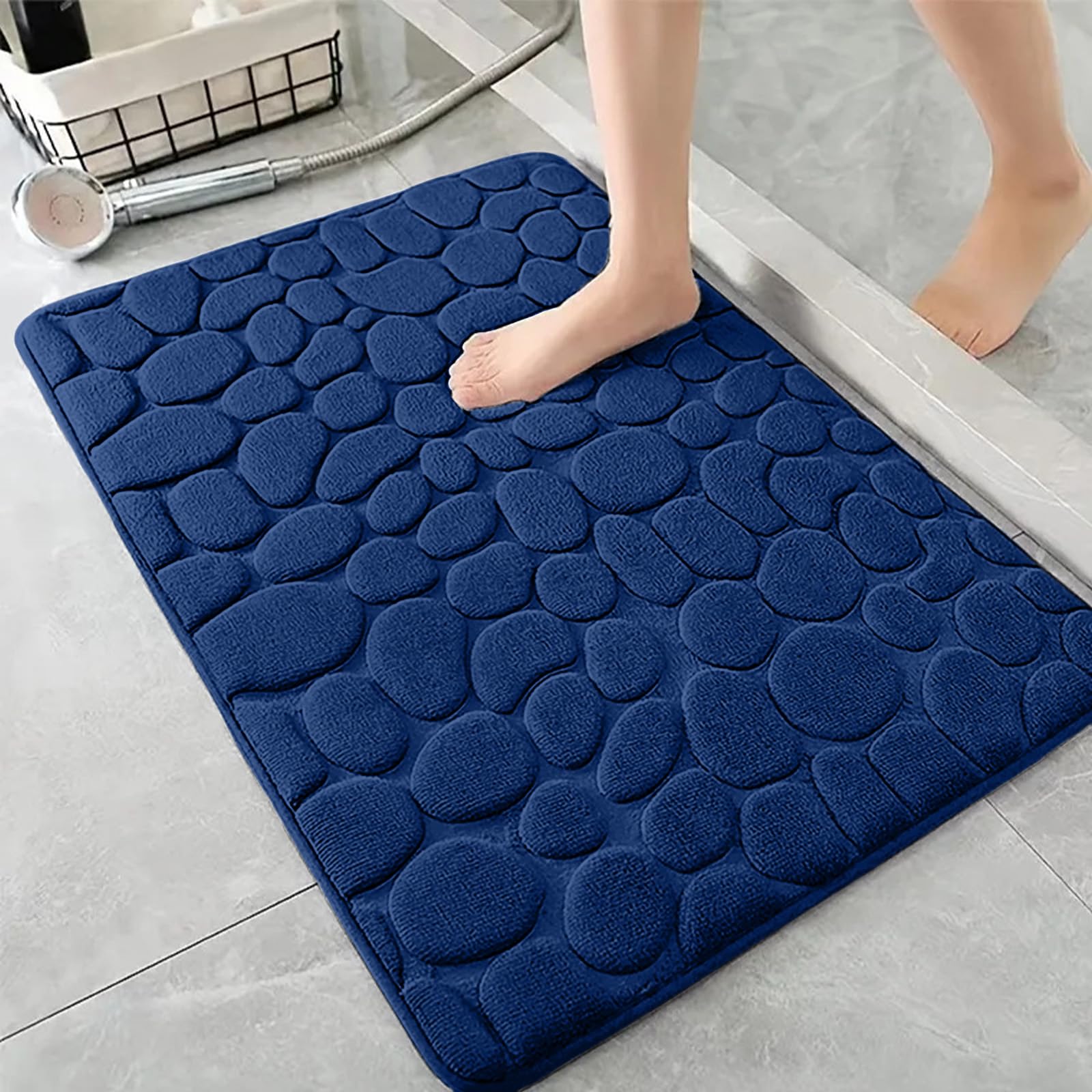 AMFUN Bath Mat 50 x 80 cm,Soft & Comfortable Bath Rug Foot Mat,Super Water Absorption,Non-Slip, Machine Washable Shower Mats for Home & Bathroom Floors