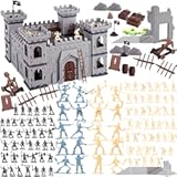 3 otters 310PCS Military Soldier Playset, Toy Soldiers Medieval Knight Army Men Pirate Castle Model Assembly for Boys Birthday Christmas Party Gift