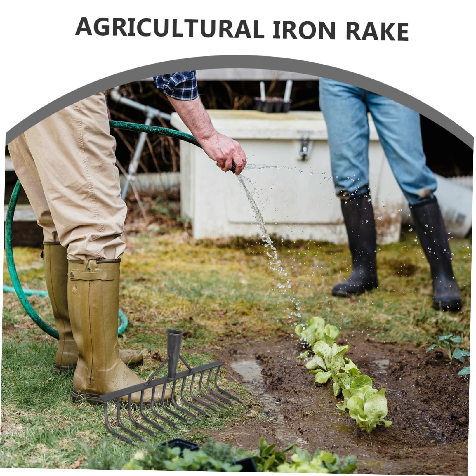 SHINEOFI Tête De Râteau De Jardin Acier Outil pour Désherbage Et Nivellement De Sol pour Jardin Et Agriculture