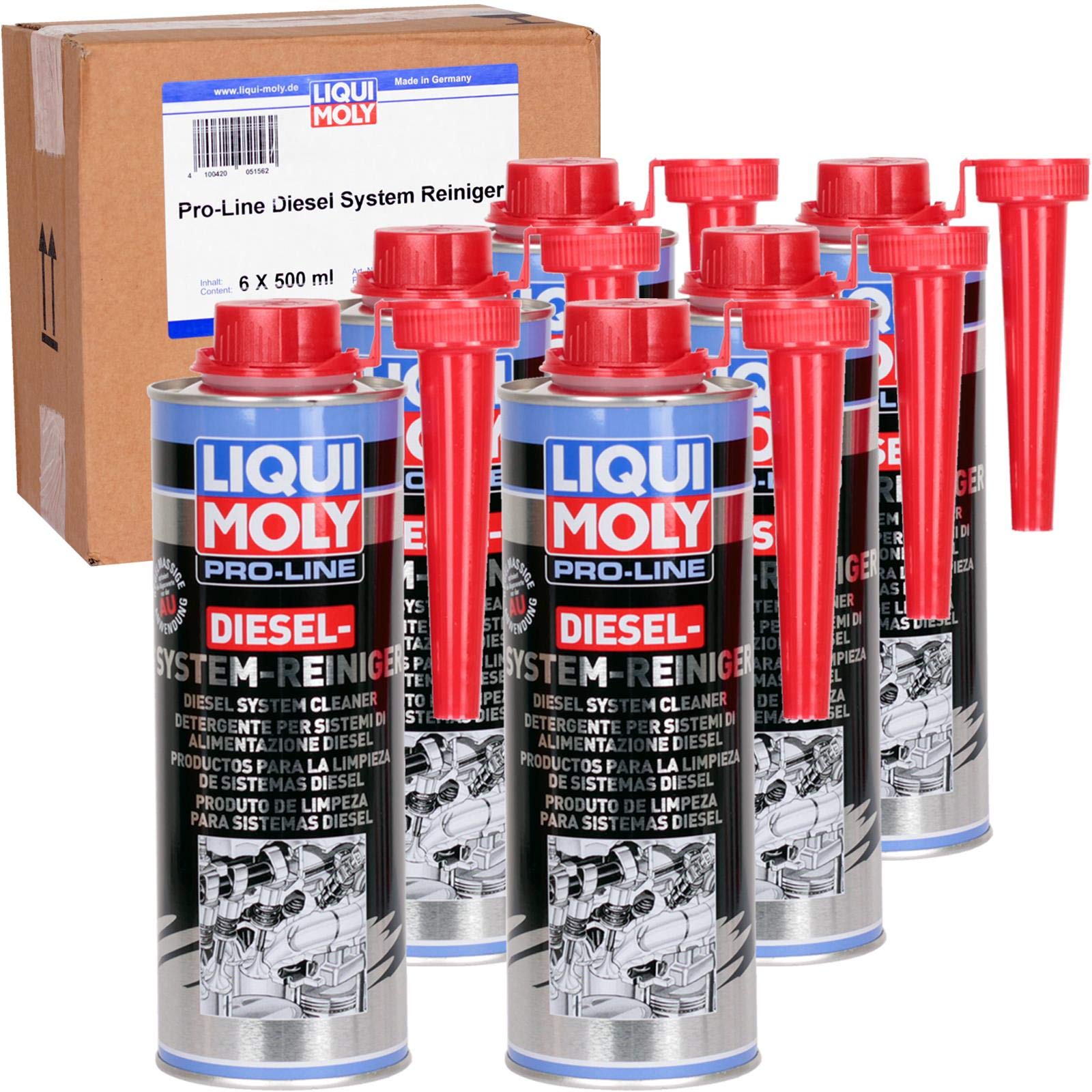 Liqui Moly 6x 5156 Kraftstoffadditiv (6x 500 Ml) | Lm 5156 ( Diesel System Reiniger Pro-Line Zusatz ), Diesel-System-Reiniger