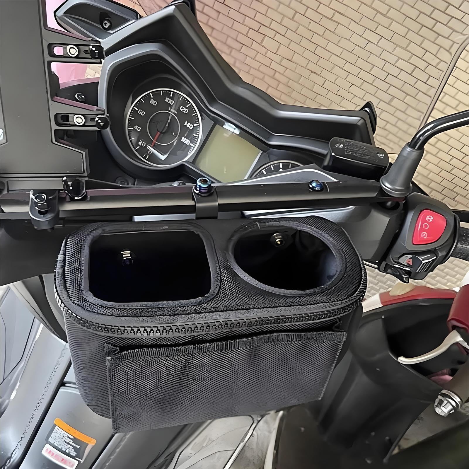 Motocyklowy przedni uchwyt kubek, ochrona przed deszczem, wodoodporny, Oxford uchwyt kubek rowerowy do jazdy rowerze, do jazdy rowerze, rejsów turystycznych, d?ugich dystansów, do dojazdów