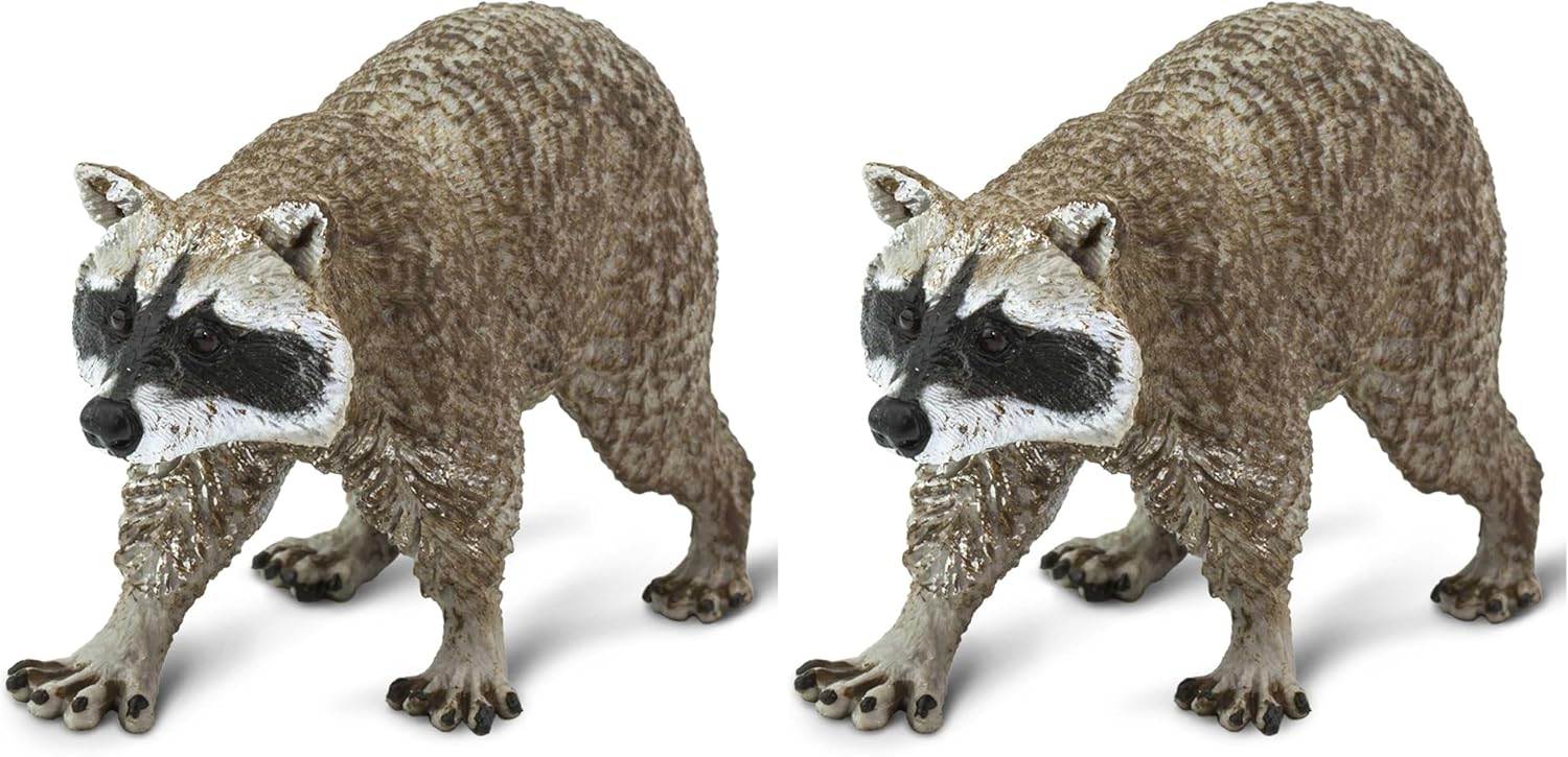 Safari Ltd. Raccoon Figurine - Detailed 3.5" Plastic Model Figure - Fun Play Toy for Boys, Girls & Kids Ages 1+