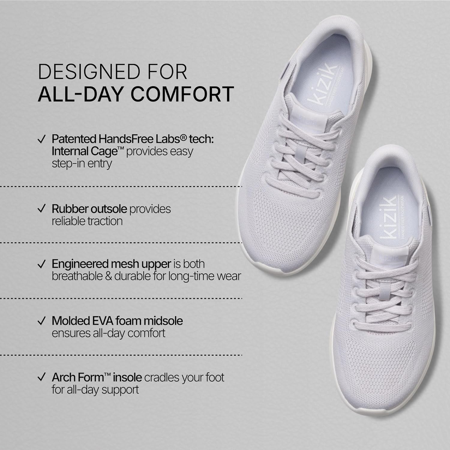Kizik Lima 2 Slip On Shoes for Women: Comfortable All-Day for Walking, Gym, or Casual Wear, Wide Toe Box Available, Slip in & Stand Out, Hands Free