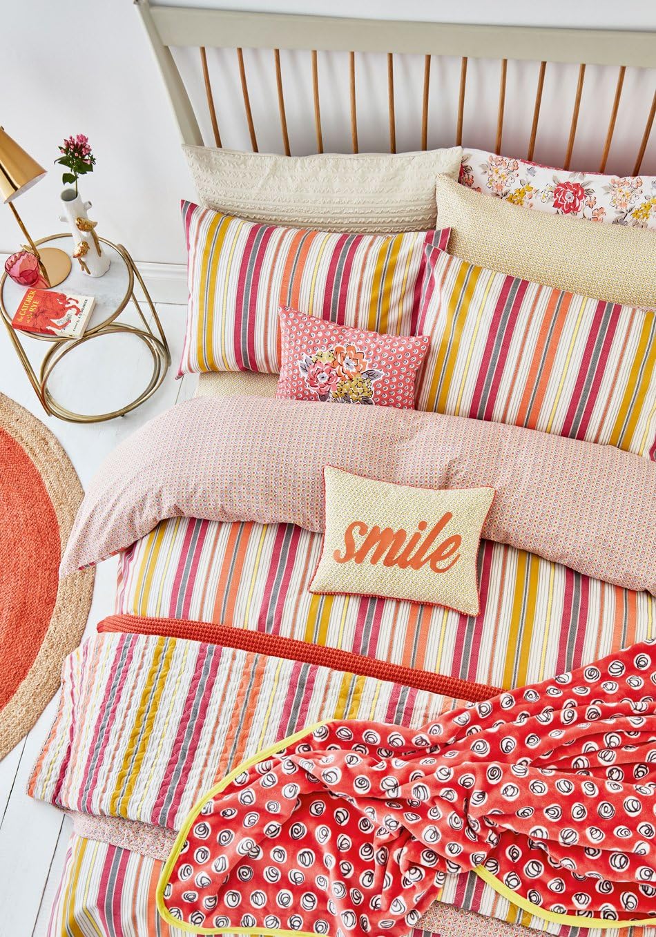 Helena Springfield MELODY COVER SET, SUPERKING CORAL, Polyester-Cotton, Super-King