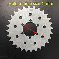 Vista 3 de Piñón de transmisión de cadena multifuncional 28T de alto rendimiento para motor de cadena 415/415H Motor de motor de gasolina Bicicleta motorizada