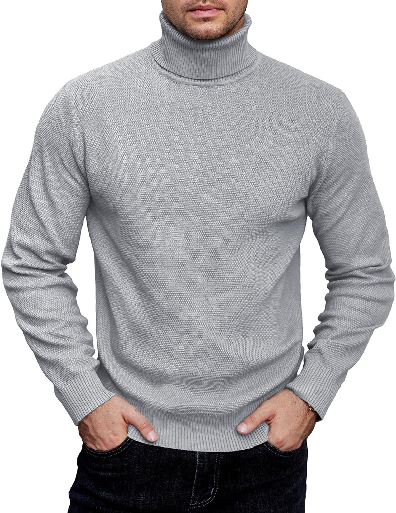 COOFANDY Rollkragenpullover Herren Strickpullover Dünn Sweaters Winterpullover Pulli Turtleneck Pullover Arbeitspullover