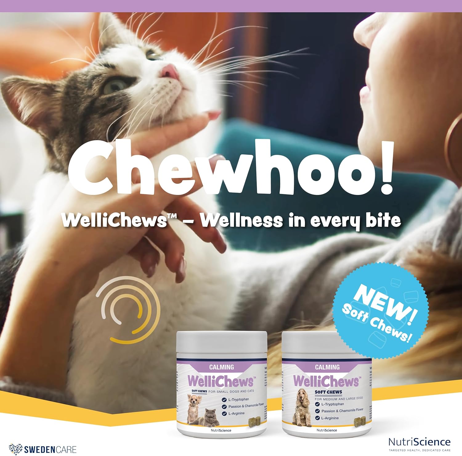 Wellichews Calming Chews For Dogs and Cats - Seperation Anxiety Relief for Dogs - Puppy, Small Dog & Cat Calming Treats for Chronic or Acute Anxiety & Behaviour Problems 3 81IL1JkOXdL. AC SL1500