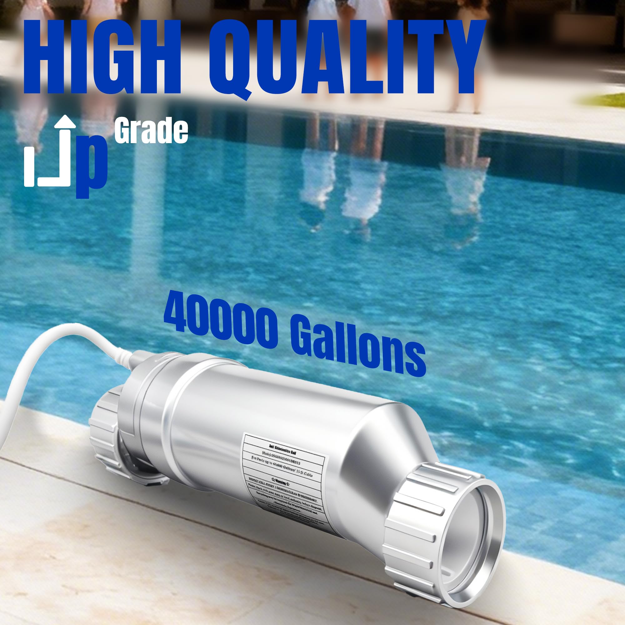 Condition photo showing New/Like New for t-15 salt cell for pool replacement hayward salt cell t-15 water pool chlorinator generator, salt cell for pool up to 40,000 gallons, easy to install (40000 gallon)