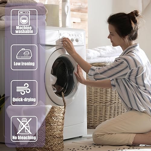 Miniatura 7 de Cortina de ducha para niños y niñas, 60 pulgadas de ancho x 72 pulgadas de largo, estilo bohemio, arcoíris, lavanda, lunares, retro, caricatura,