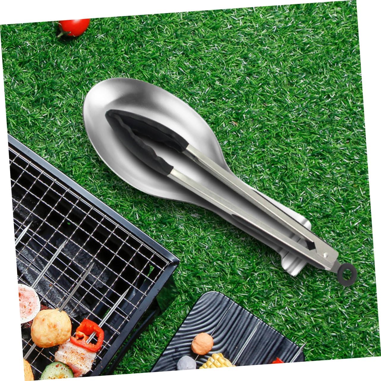 ABOOFAN 6Pcs Stainless Steel Spoon Rest Set Wear-Resistant Cooking Utensil Holder Compact Ladle Holder for Kitchen Countertop Daily Use Teaspoon Rest