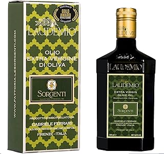 Sorgenti, +650 mg/kg Tuscany Polyphenols Rich Extra Virgin Olive Oil, Fresh 2024-2025 Early Harvest, 2025 NYIOOC Gold Award, Frantoio Monovarietal, Lab Tested, No Pesticides, 16.9 fl oz