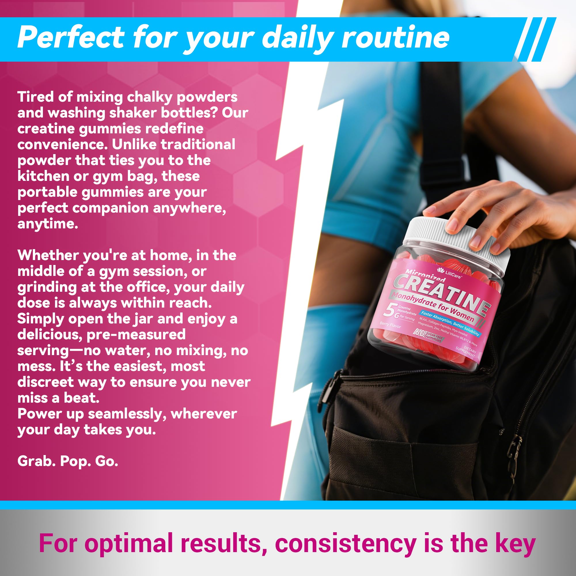 Creatine Monohydrate Gummies for Women Support Overall Wellness, 120 Cts — Amazon image 5