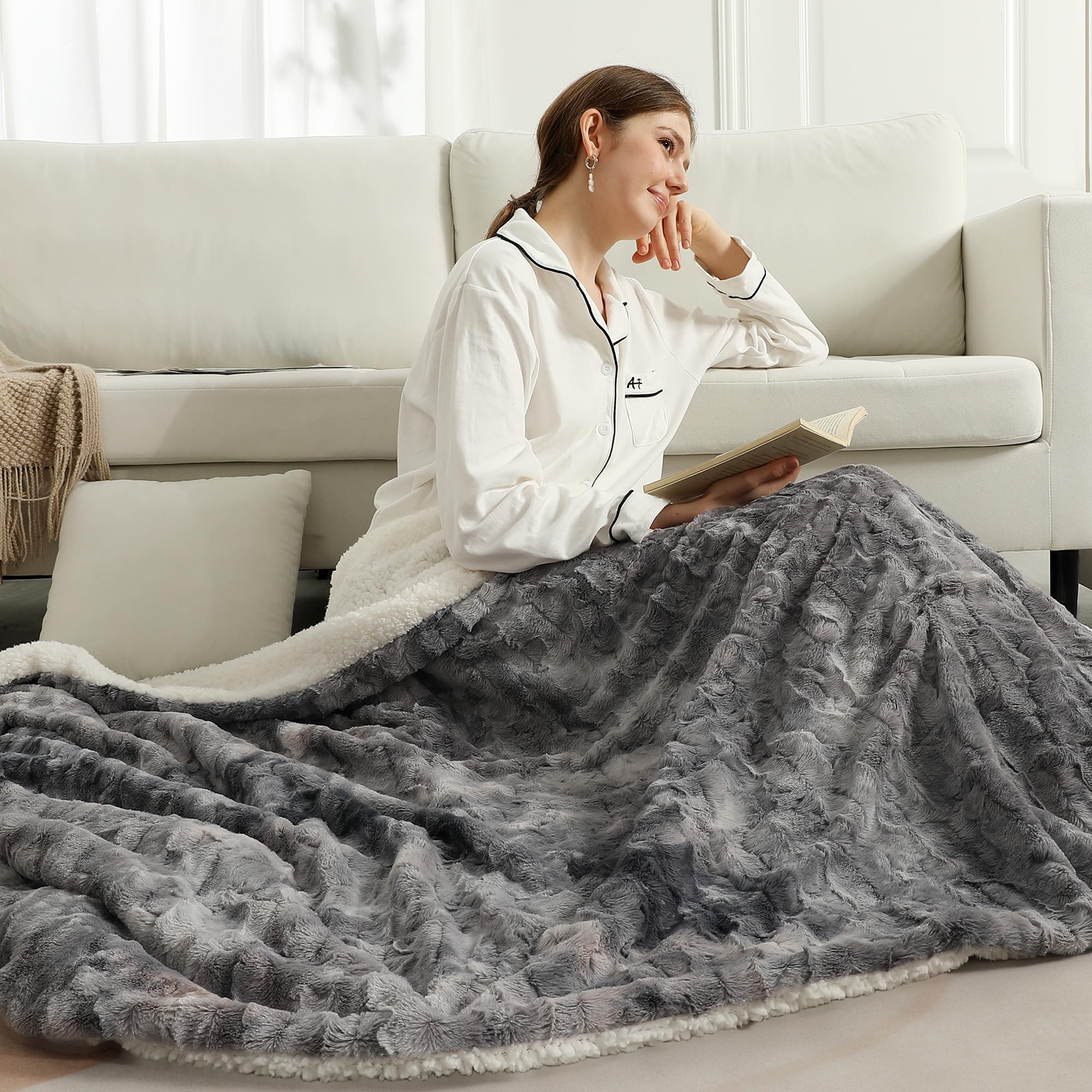 COZYTY Manta térmica con apagado automático, 150 x 200 cm, forro polar Tie-Dye, 6 niveles de calor y apagado automático durante 10 horas, lavable a máquina, manta térmica suave para casa y oficina