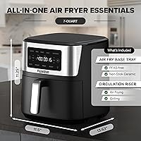 Vista 4 de Nuwave Brio Plus - Freidora de aire 6 en 1, gran capacidad de 7 cuartos de galón, control preciso de temperatura de 50 °F a 400 °F, antiadherente
