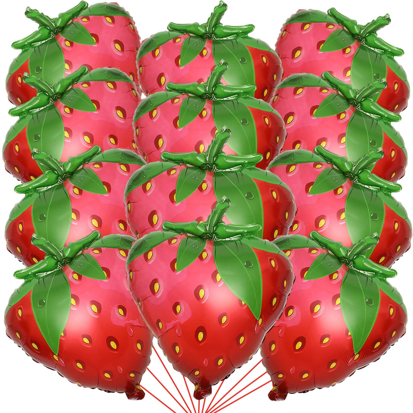 Photo 1 of 12 Pack Gaint Strawberry Balloons 23 Inch Cute Strawberry Balloons for Cute Berry First Birthday Party Themed Decorations
