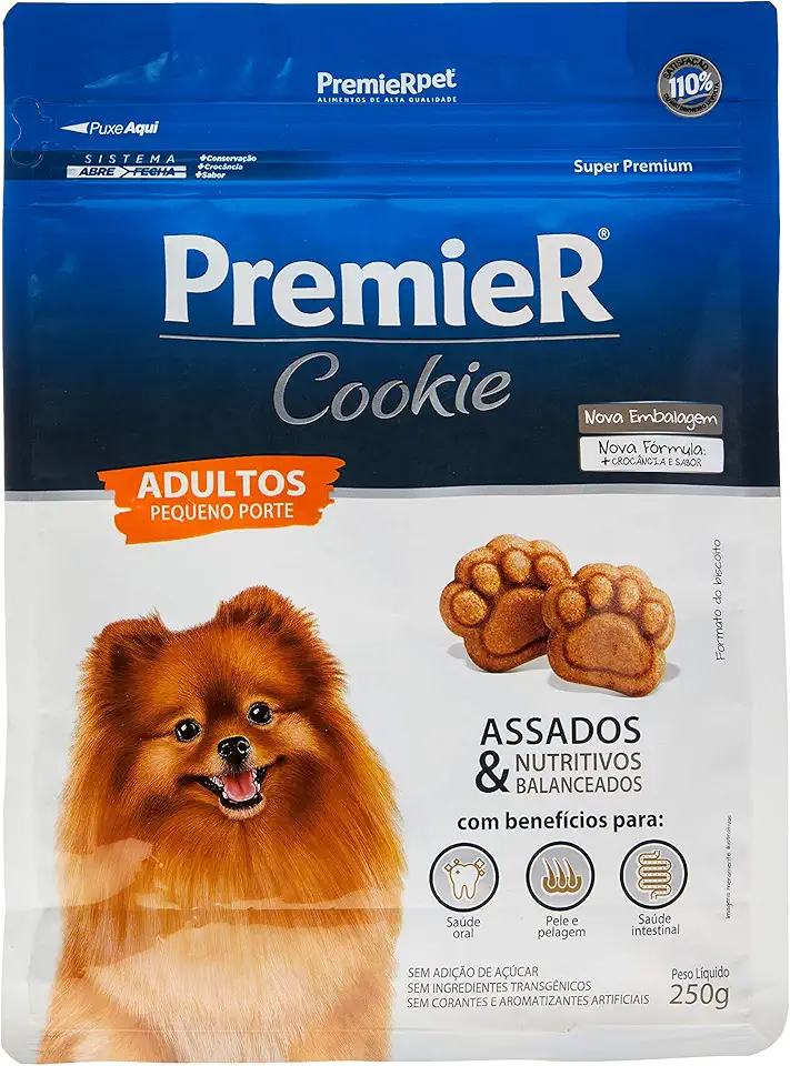 Premier Pet Petisco Premier Cookie Cães Adultos Pequenos 250G Raça Filhotes
