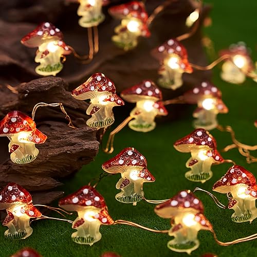 Miniatura 4 de Decoración de jardín con energía solar para exteriores lámpara de hongos luces solares de hadas de jardín luces de noche de hongos regalos de