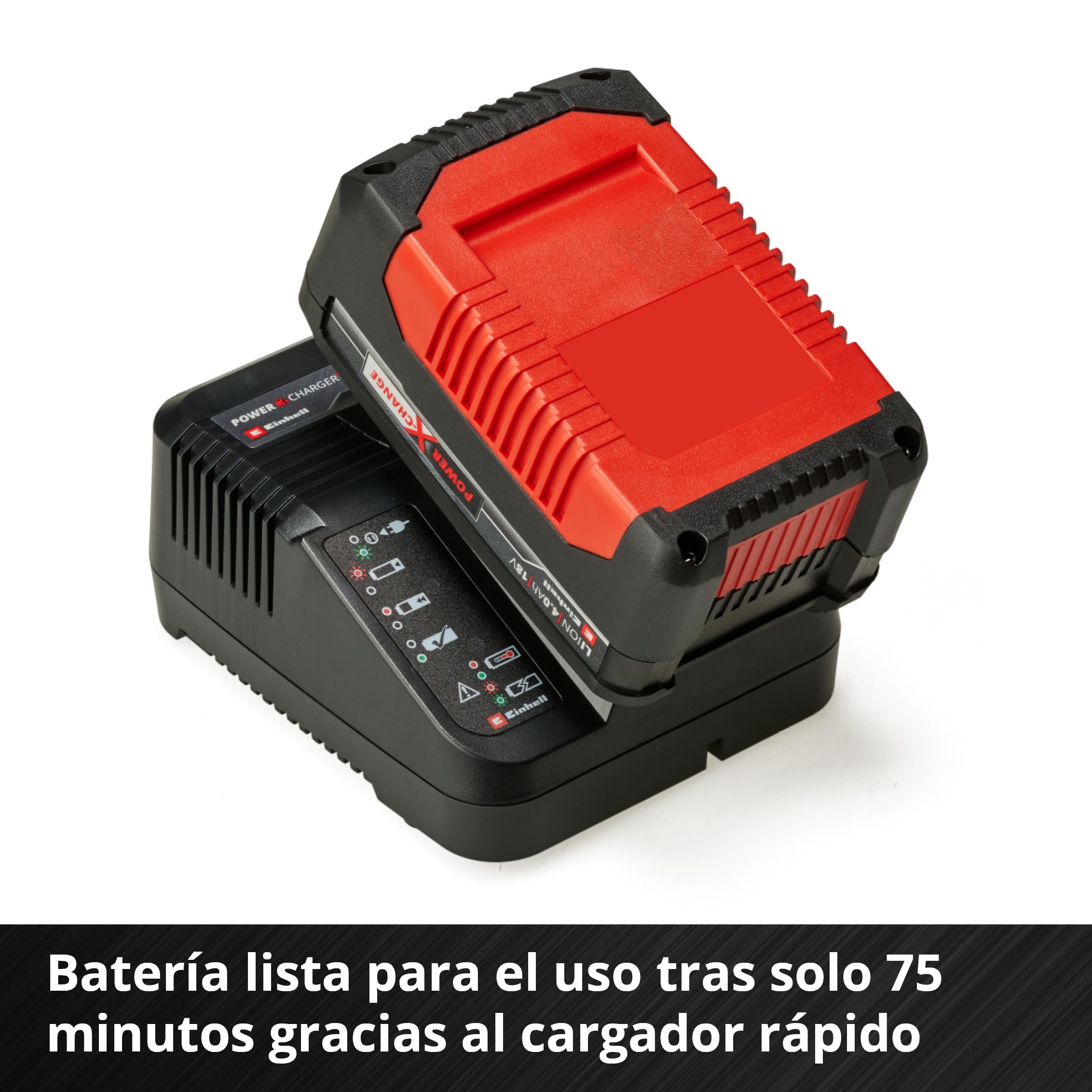 Einhell Original Kit de Inicio Batería y Cargador Power X-Change (batería de Iones de Litio, 18 V, 4,0 Ah y Cargador rápido, Apto para Todas Las Herramientas Power X-Change)