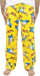 Men's Silky Fleece Homer and Bart Pajama Sleep Pant