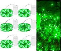 Vista 12 de TingMiao - Juego de luces de hadas multicolores con cadena, luces de hada a pilas, luces de luciérnaga LED, luces de cadena con estrellas, 2.2 m, 20