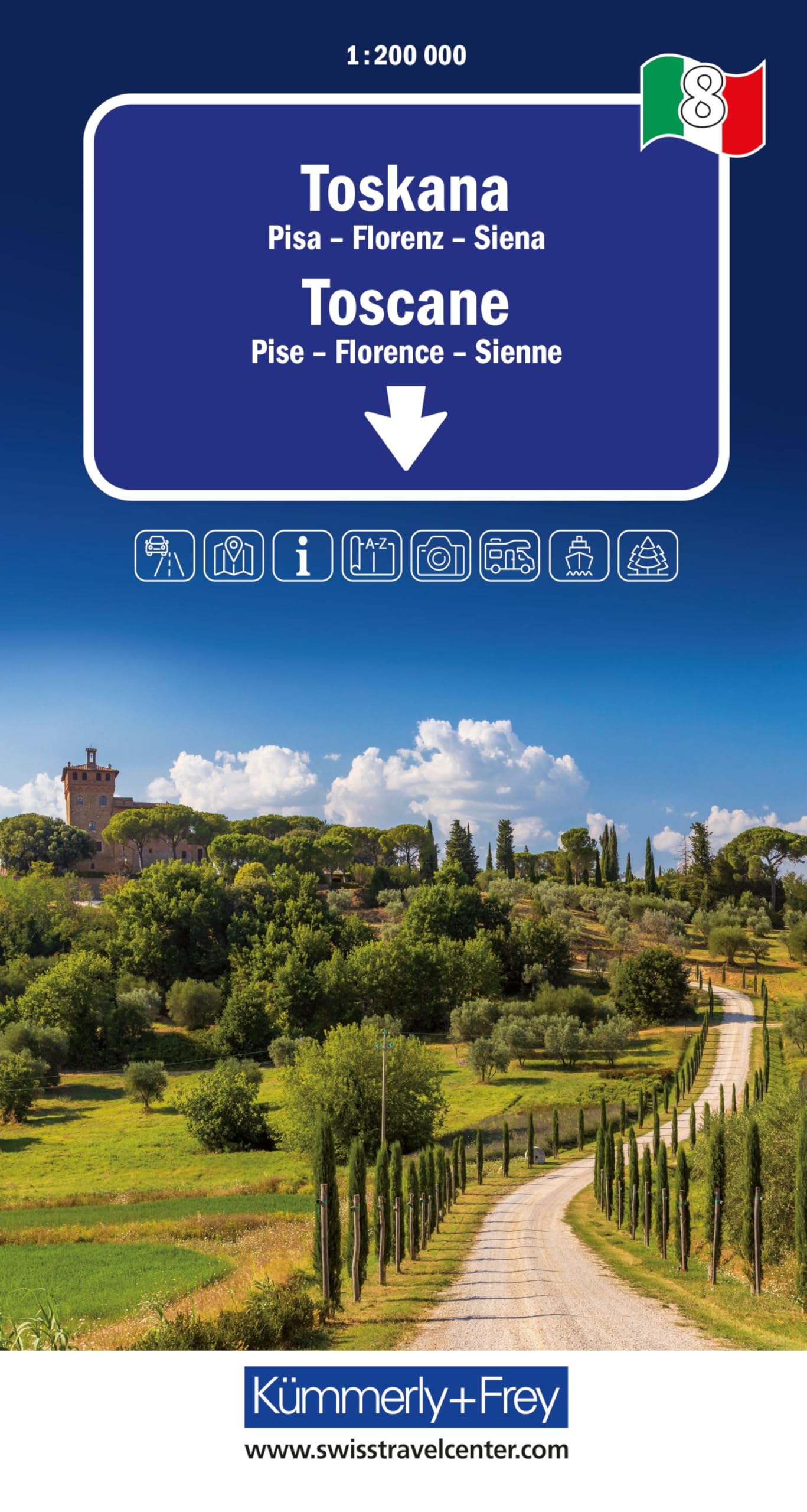 Tuscany - Pisa – Florence – Siena (8): Mit Pisa, Florenz und Siena. Inkl. Stadtpläne, Ortsverzeichnis und Reiseinformationen (Regional maps - Italy)