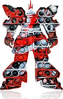 Big Size Push Pop Bubble Fidget Toy, Sensory Jumbo Pop Fidget Toy Suitable for ADHD, Stress Relief Pop for Boys, Fidget Popper Gift for Kids and Aldults (red Black White)