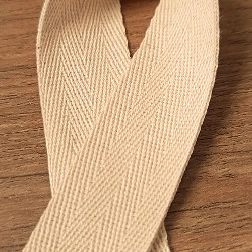 Miniatura 9 de Cinta de sarga de algodón de 1.5 pulgadas x 5 yardas, cinta de espiga de espiga natural, cinta de bies beige natural, cinta, encuadernación ideal