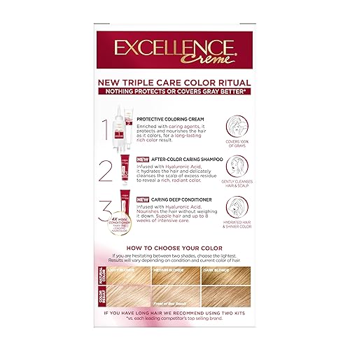 Miniatura 125 de L'Oreal Paris Excellence Creme - Coloración permanente para el cabello, rubio natural extraclaro 02, 100 % de cobertura de canas, paquete de 1