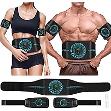 Abs Stimulator, Electric Abdominal Muscle Stimulator, Ab Muscle Toner, Ab Toning Belt for Abdomen/Arm/Leg, 8-Mode USB Rechargeable Abs Trainer Machine Workout Equipment for Belly Fat Men Women Home