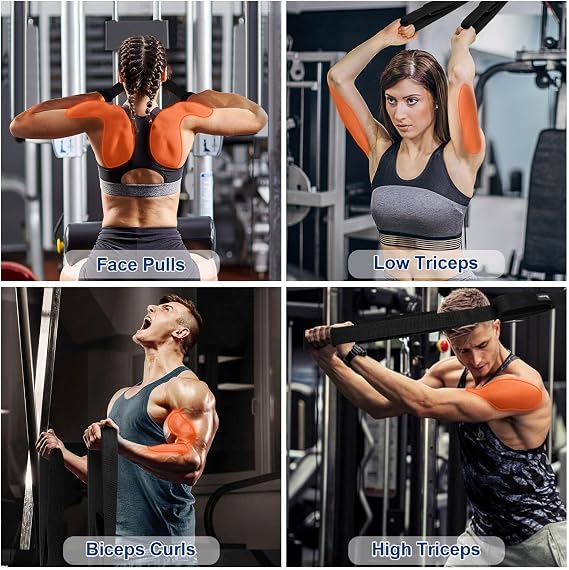 Tricep Rope Cable Attachment, 3 Lengths of Handles in 1 Rope for Greater Range of Motion, Tricep Pull Down Rope for Push Downs, Crunches, Facepulls, Cable Overhead Presses for Professional Gym