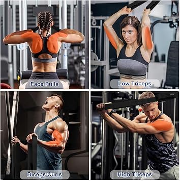 Tricep Rope Cable Attachment, 3 Lengths of Handles in 1 Rope for Greater Range of Motion, Tricep Pull Down Rope for Push Downs, Crunches, Facepulls, Cable Overhead Presses for Professional Gym