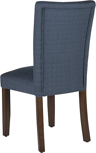 Miniatura 7 de HomePop Parsons - Sillas de comedor tapizadas clásicas, paquete de 1, azul marino texturizado