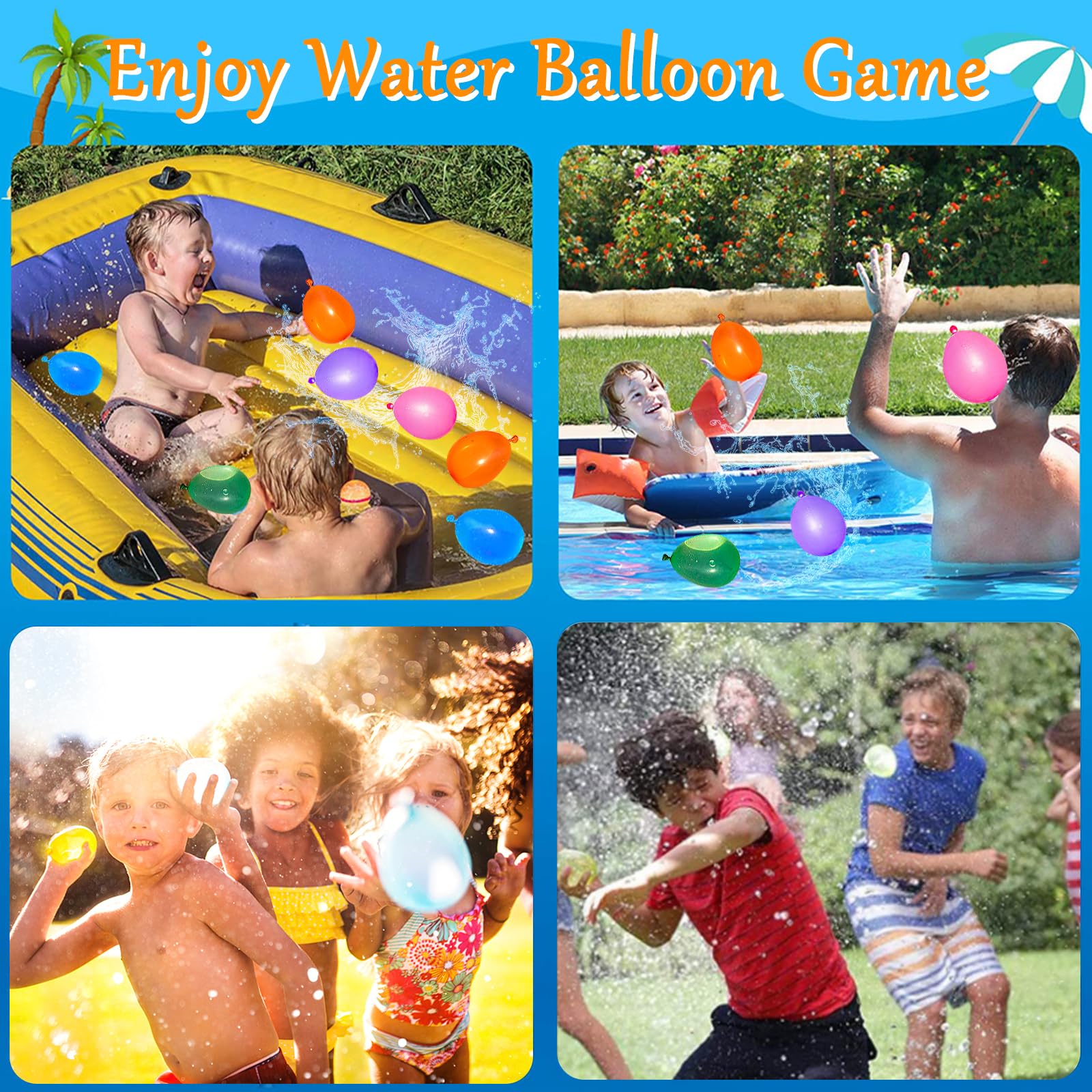 666 Globos De Agua Autosellables – Pack De Látex Natural Para Guerras De Agua, Ideal Para Piscina, Playa Y Fiestas De Verano Al Aire Libre