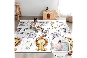 Foldable Baby Play Mat: Extra Large, Non-Toxic, Waterproof Playmat for Baby's Safety