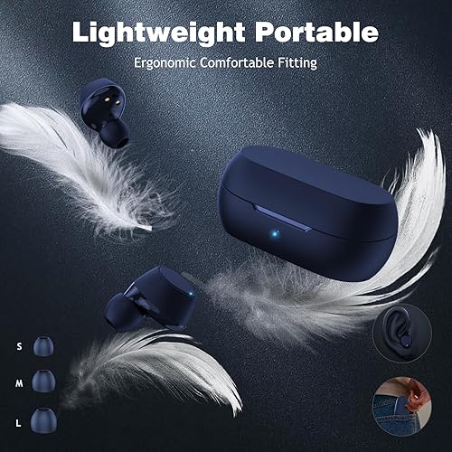Miniatura 4 de Auriculares Bluetooth 5.2 para Apple iPhone 16 16e 15 Pro Max 14 Plus 13, auriculares inalámbricos pequeños con micrófono control táctil para