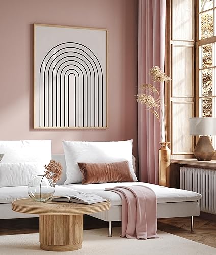 Miniatura 6 de Monem Art - Póster moderno de arco iris, impresión de dibujo de líneas, arte abstracto, arte moderno de mediados de siglo, arte geométrico, arte de